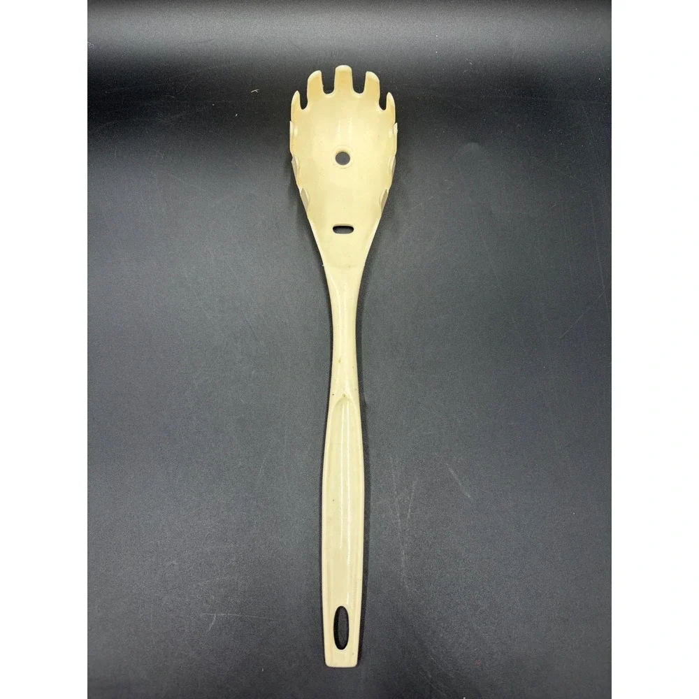 Vintage Foley Cream Nylon Pasta Fork Server Spaghetti Spoon Kitchen Utensil